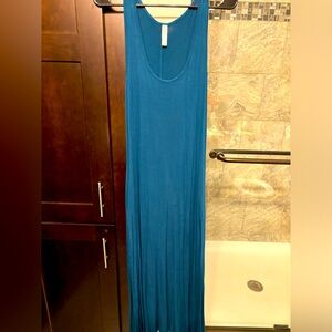 Teal tank dress maxi dress